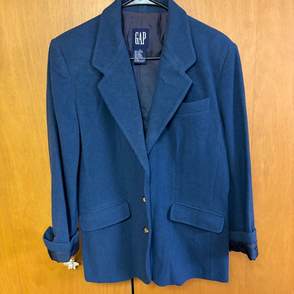 Gap Blue Wool Jacket Size Medium - image 1